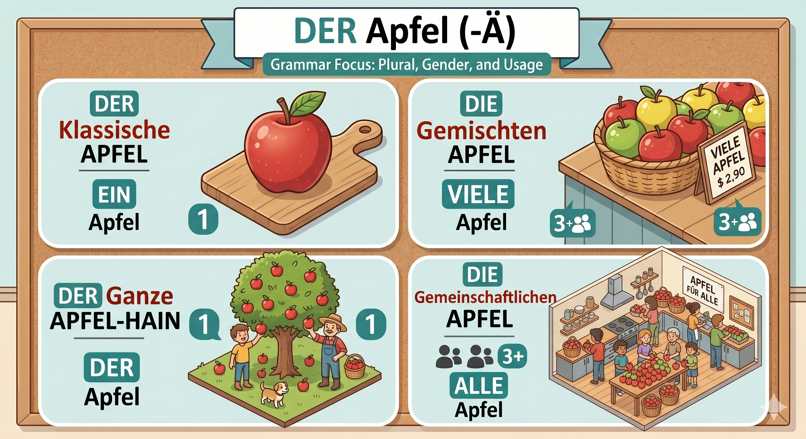 "Apfel" kelimesini gösteren görsel
