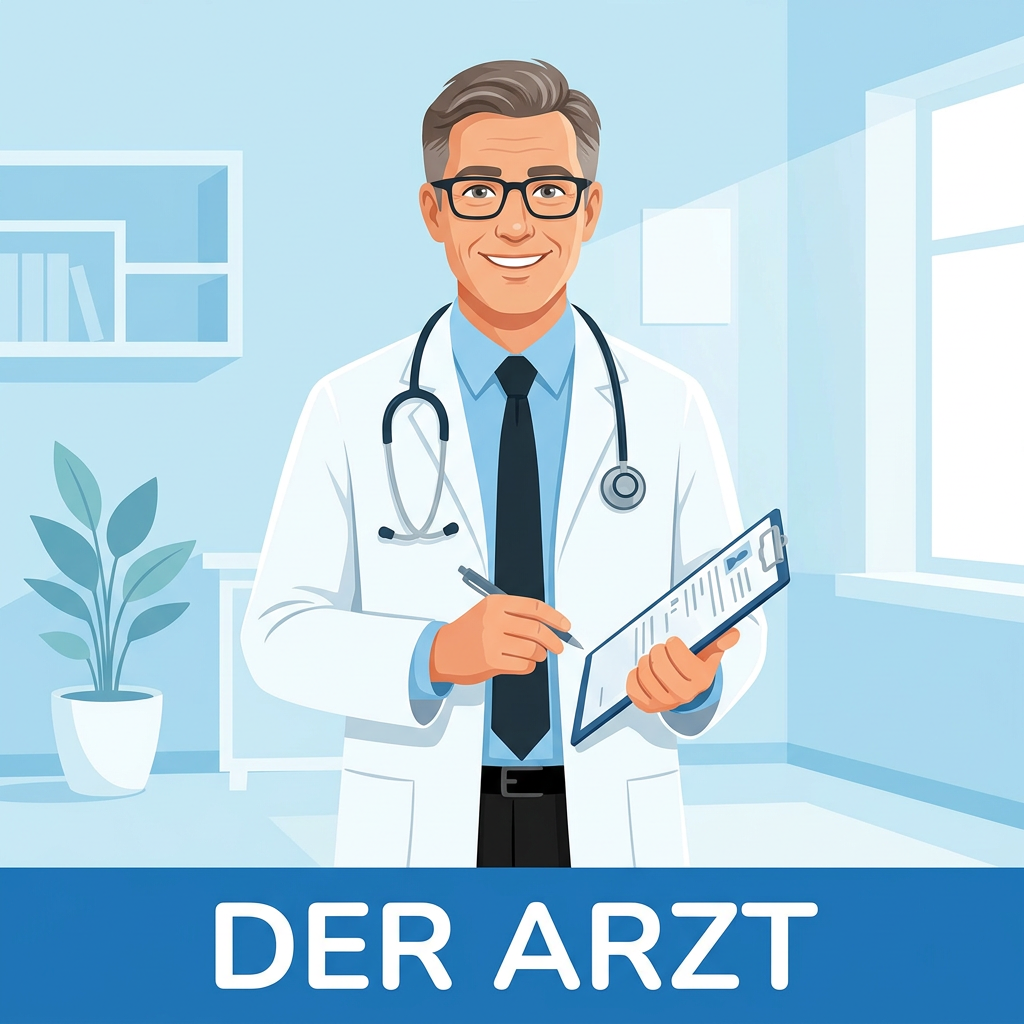 "Arzt" kelimesini gösteren görsel